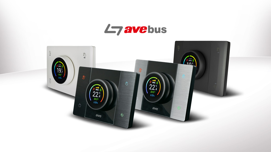 Thermostat with colour display: now also in AVEbus version