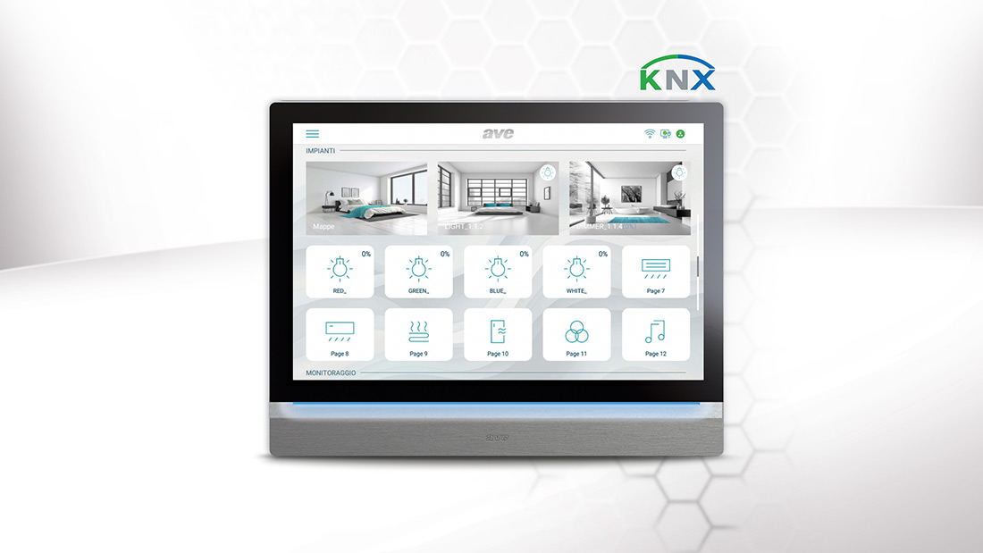 Supervisore Touch Screen AVE 10” per sistemi KNX